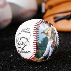 Ornaments |   Personalize Baseball With Photo And Name For Friends Home & Living Ornaments