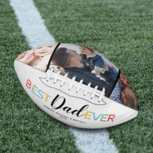 Ornaments |   Personalize Football With Photos And Name As A Gift For Dad Home & Living Ornaments