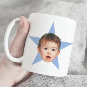 Ornaments |   Personalized Baby Face Pentagram Custom Photo Mug Home & Living Ornaments