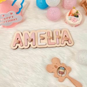 Ornaments |   Personalized Baby Name Puzzle Simple Intelligence Development Toy Home & Living Ornaments