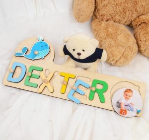 Ornaments |   Personalized Baby Name Puzzle With Custom Photo Fun Intellectual Development Toy Home & Living Ornaments