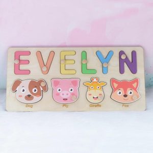 Ornaments |   Personalized Baby Name Puzzle With Cute Animal Patterns Makes A Fun Children’s Day Gift Home & Living Ornaments