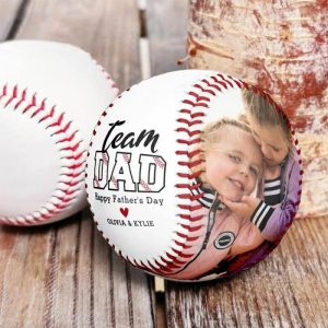 Ornaments |   Personalized Baseball With Name And Photo For Father’s Day Home & Living Ornaments