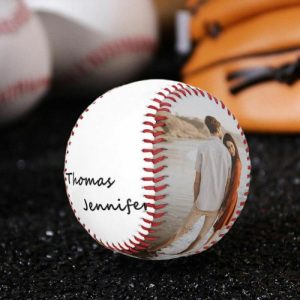 Ornaments |   Personalized Baseball With Photo And Names For Couples Home & Living Ornaments