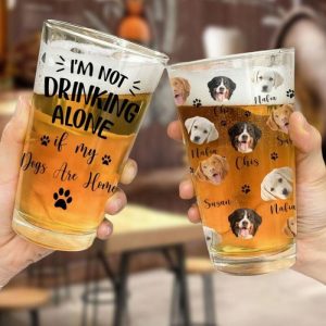 Ornaments |   Personalized Beer Glasses With Custom Pet Photos For Pet Lovers Home & Living Ornaments