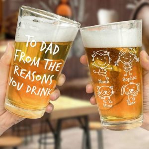 Ornaments |   Personalized Beer Mug Customized Kids Style Father’s Day Gift Home & Living Ornaments