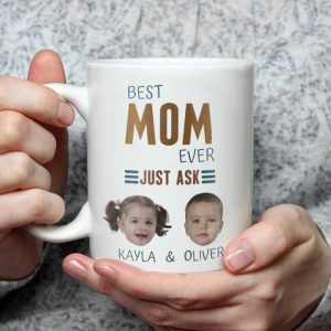 Ornaments |   Personalized Best Mom Ever Custom Name Photo Mug Home & Living Ornaments