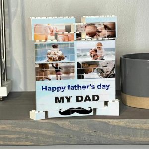 Ornaments |   Personalized Block Puzzle Custom Photo Fun Father’s Day Gift Home & Living Ornaments