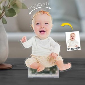 Ornaments |   Personalized Bobblehead Acrylic Stand Custom Kid Photo Car Decoration Attractive Gift For Family Home & Living Ornaments