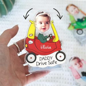 Ornaments |   Personalized Bobblehead Acrylic Stand Custom Kid Photo Cartoon Car Design Precious Gift For Parent Home & Living Ornaments