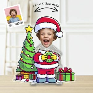 Ornaments |   Personalized Bobblehead Acrylic Stand Custom Photo Santa Claus Design Perfect Christmas Gift Home & Living Ornaments