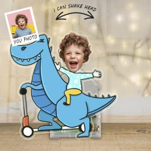 Ornaments |   Personalized Bobblehead Acrylic Stand Dinosaur Kid Custom Photo Design Cute Gift For Child Home & Living Ornaments