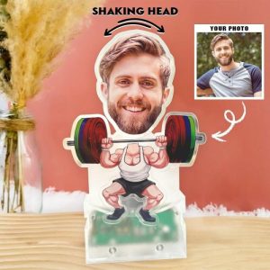 Ornaments |   Personalized Bobblehead Acrylic Stand Funny Weight Lifting Custom Photo Cool Gift For Friends Home & Living Ornaments