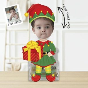 Ornaments |   Personalized Bobblehead Acrylic Stand Little Man Custom Baby Face Design Gift For Kids Home & Living Ornaments