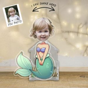 Ornaments |   Personalized Bobblehead Acrylic Stand Mermaid Custom Photo Design Attractive Gift For Girl Home & Living Ornaments