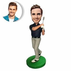 Ornaments |   Personalized Bobblehead Doll With Customized Head For Man Playing Golf Home & Living Ornaments