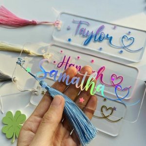 Ornaments |   Personalized Bookmark Custom Name Simple Gift For Teenagers Home & Living navyblue