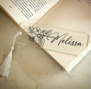 Ornaments |   Personalized Bookmarks Customized Birthday Flowers And Names Gifts Home & Living navyblue