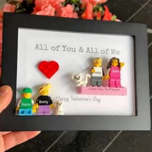 Ornaments |   Personalized Building Block Minifigure Frame With Pet Fun Gift For Couples Home & Living Ornaments