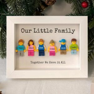 Ornaments |   Personalized Building Block Minifigure Frame With Warm Gift For Family Home & Living Ornaments