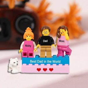 Ornaments |   Personalized Building Block Minifigure With Pet And Cute Gift For Dad Home & Living Ornaments