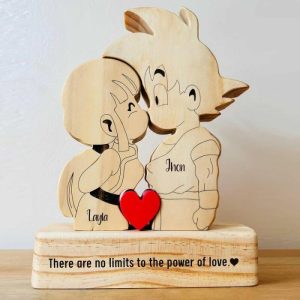 Ornaments |   Personalized Cartoon Character Wooden Family Puzzle For Girlfriend Home & Living Ornaments