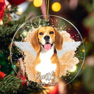 Ornaments |   Personalized Christmas Decoration With Wings Pattern For Pet Lovers Home & Living Ornaments