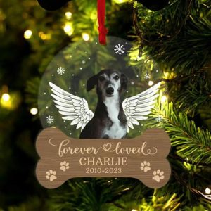 Ornaments |   Personalized Christmas Photo Upload Gifts Custom Memorial Acrylic Ornament For Loss Of Pet Home & Living Ornaments