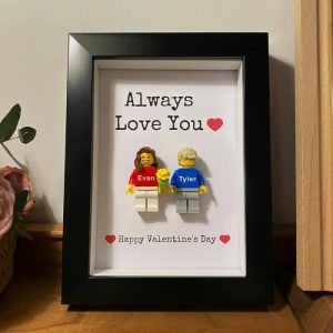 Ornaments |   Personalized Couple Minifigure Photo Frame With Optional Accessories Romantic Gift Home & Living Ornaments