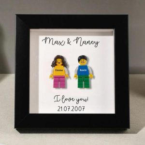 Ornaments |   Personalized Custom Couple Minifigure Photo Frame Sweet Valentine’s Day Gift For Her Home & Living Ornaments