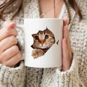 Ornaments |   Personalized Cute Cat Tear Effect Custom Photo Mug Home & Living Ornaments