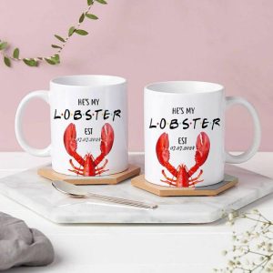 Ornaments |   Personalized Date Mug With Lobster Pattern Best Gift For Girlfriend Home & Living Ornaments