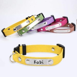 Ornaments |   Personalized Dog Collar Leather Engravable Name Gift For Pets Home & Living coffee