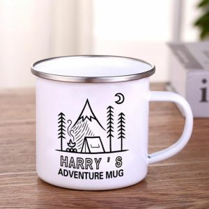 Ornaments |   Personalized Enamel Mug Adventure Mug A First Gift For Kids Home & Living Ornaments