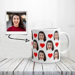 Ornaments |   Personalized Face Heart Custom Photo Mug For Girlfriend Home & Living Ornaments