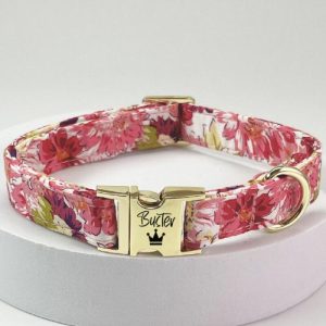 Ornaments |   Personalized Floral Pet Collar Customizable With Name Gifts For Pet Owners Home & Living Ornaments