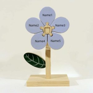 Ornaments |   Personalized Flower Shaped Wooden Puzzle Cute Gift For Family Home & Living Ornaments