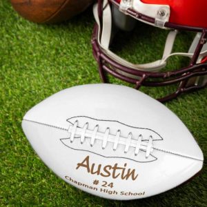 Ornaments |   Personalized Football Add Name And Number As Gift For Graduation Home & Living Ornaments