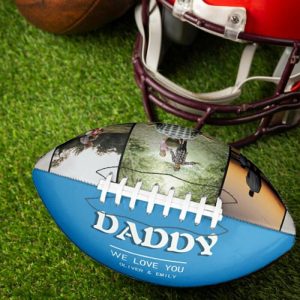 Ornaments |   Personalized Football Add Photos As A Father’s Day Gift For Dad Home & Living Ornaments