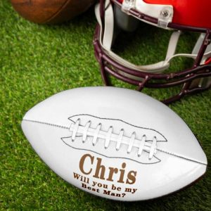 Ornaments |   Personalized Football With Name And Other Text As A Gift For The Best Man At The Wedding Home & Living Ornaments