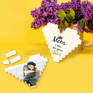 Ornaments |   Personalized Heart-Shaped Photo Block Puzzle Warm Gift For Mom Home & Living Ornaments