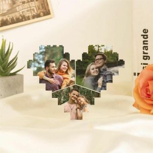 Ornaments |   Personalized Heart-Shaped Photo Block Puzzle Warm Gift For Wife Home & Living Ornaments