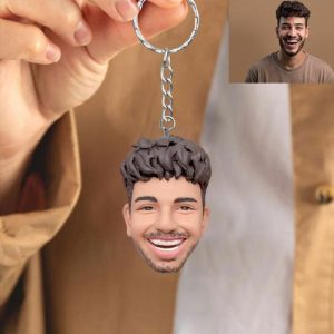 Ornaments |   Personalized Human Head Keychain Fun Gift For Friends Home & Living Ornaments