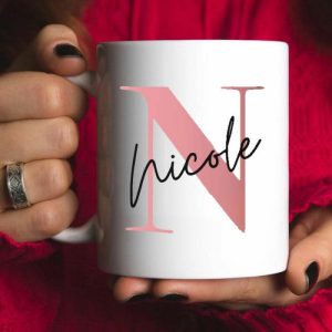 Ornaments |   Personalized Initial Capital  Sign Letter Custom Name Mug Home & Living Ornaments