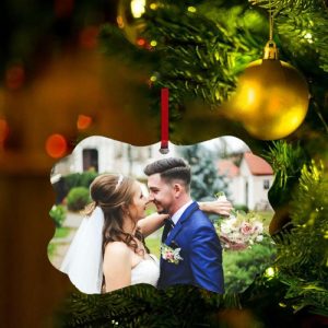 Ornaments |   Personalized Irregular Christmas Tree Ornaments Custom Couple Photo Home & Living Ornaments