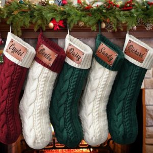 Ornaments |   Personalized Knitted Christmas Sockings With Customized Names Simple Christmas Gifts For Family Home & Living Ornaments