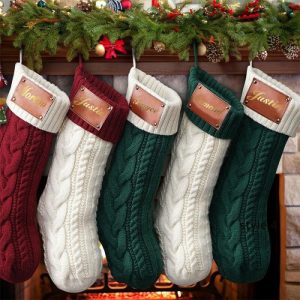 Ornaments |   Personalized Knitted Christmas Sockings With Customized Names Simple Christmas Gifts For Loved Ones Home & Living Ornaments