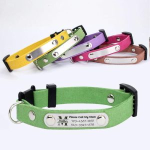 Ornaments |   Personalized Leather Pet Collar With Customizable Pet Name And Phone Number Home & Living coffee