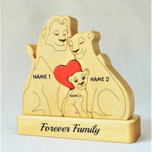 Ornaments |   Personalized Lion Family Name Puzzle Warm Gift For The Family Home & Living Ornaments