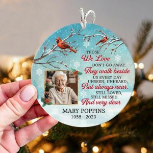 Ornaments |   Personalized Memorial Christmas Ornament In Loving Memory Custom Photo Ornament Home & Living Ornaments